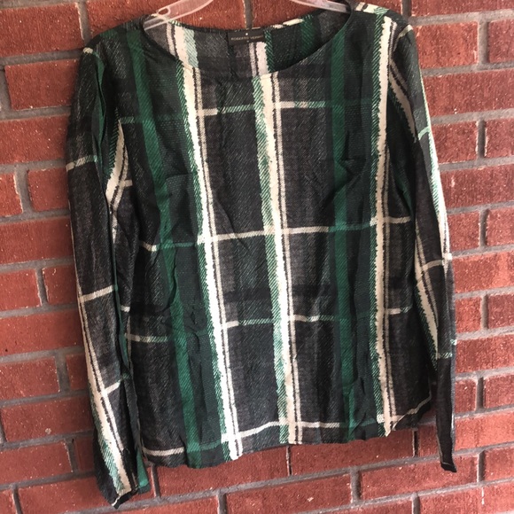 Roberto Verino green plaid top-size- 14 - Picture 5 of 15